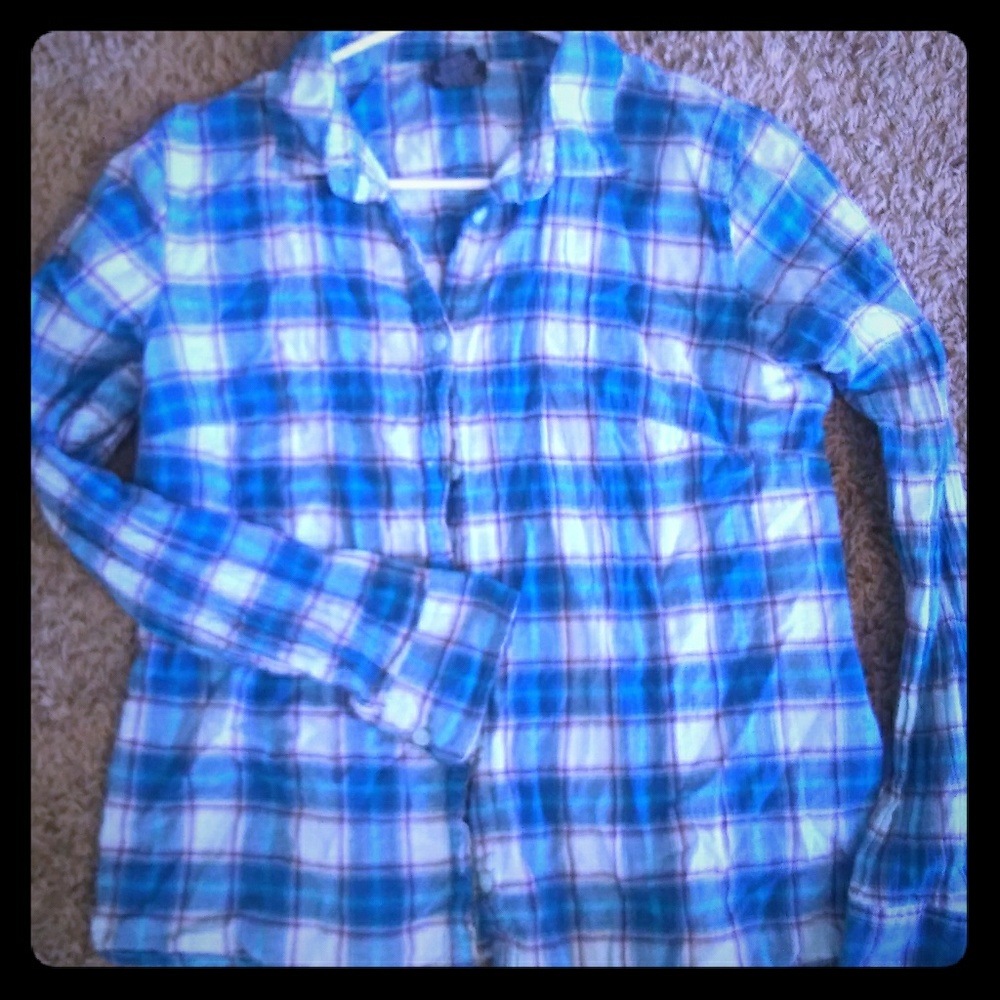 Faded Glory long sleeve womans flannel button up